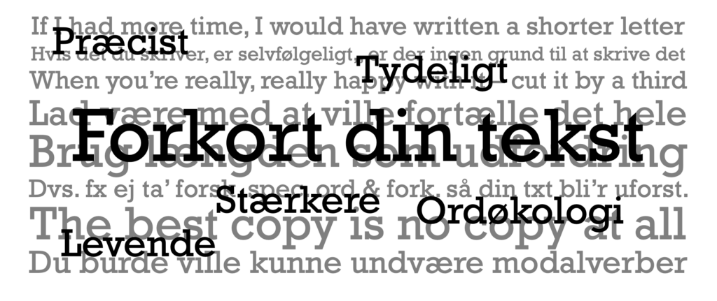 Du kan altid forkorte din tekst til 2/3
